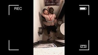 schoolgirl girl caught in security cam while she fucked in public bathroom